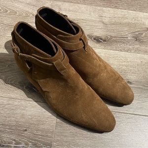 Yves Saint Laurent Wyatt Jodhpur Low Suede Boots